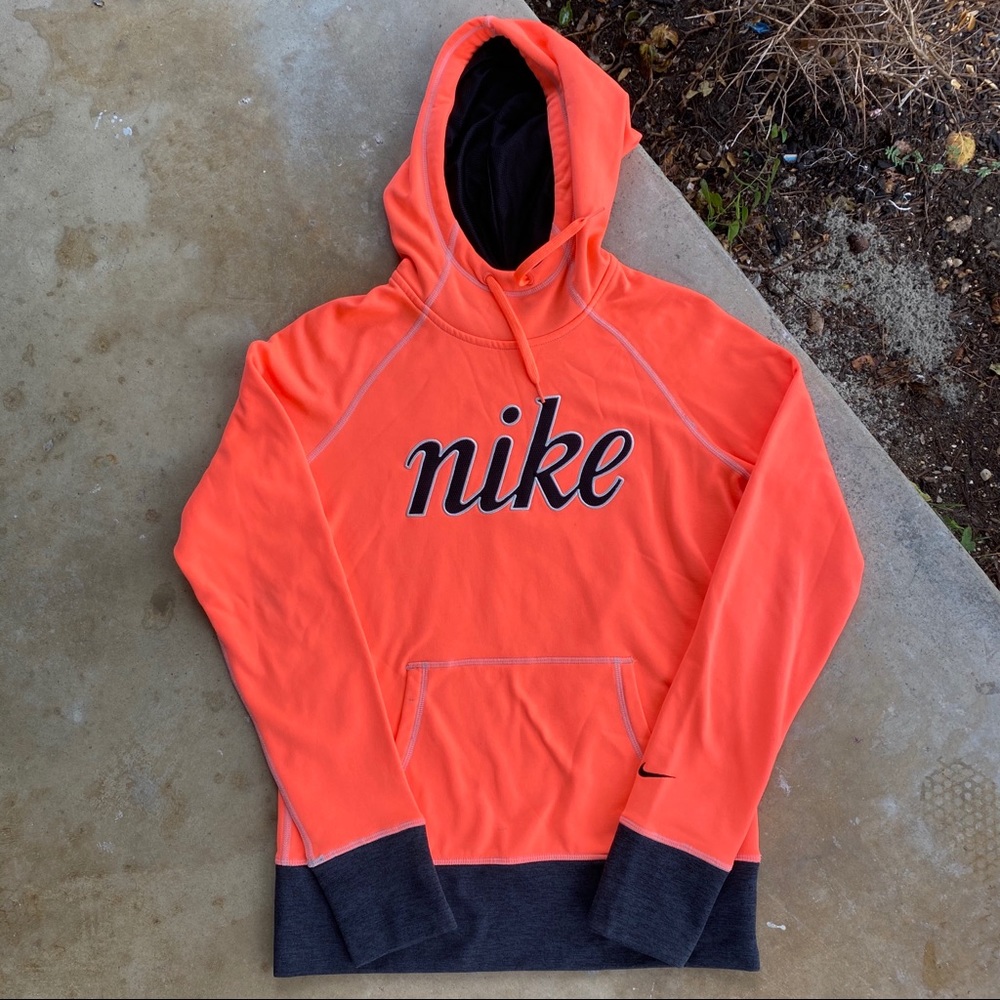 Neon orange Nike Hoodie